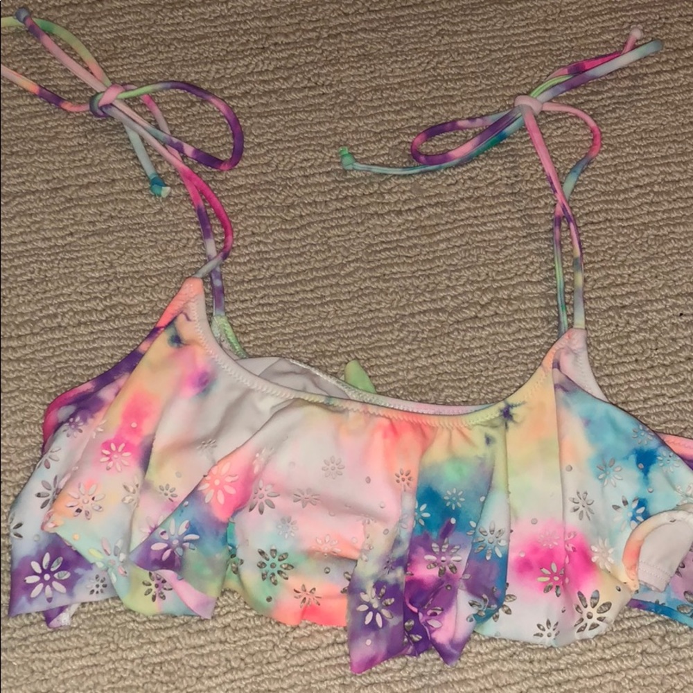 PINK VICTORIA’s SECRET TYE DYE FLOUNCE TOP